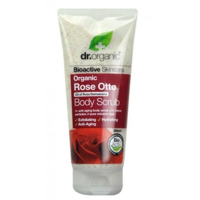 Comprar DR ORGANIC ROSA DE DAMASCO EXFOLIANTE CORPORAL 200 ML al mejor precio en NuestraFarma, tu farmacia online