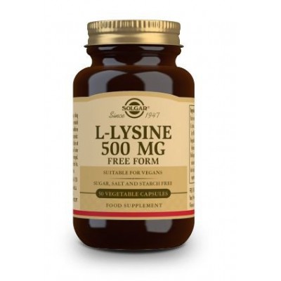 Comprar SOLGAR L-LISINA 500MG 50 CAPSULAS VEGETALES al mejor precio en NuestraFarma, tu farmacia online