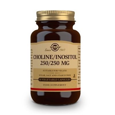 Comprar SOLGAR COLINA/INOSITOL 250/250MG 50 CAPSULAS VEGETALES al mejor precio en NuestraFarma, tu farmacia online
