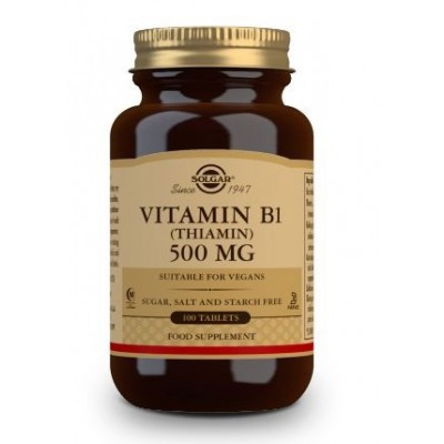 Comprar SOLGAR VITAMINA B1 (TIAMINA) 500MG 100 COMPRIMIDOS al mejor precio en NuestraFarma, tu farmacia online