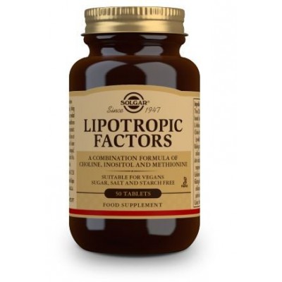 Comprar SOLGAR FACTORES LIPOTROPICOS 50 COMPRIMIDOS al mejor precio en NuestraFarma, tu farmacia online