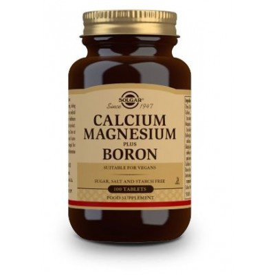 Comprar SOLGAR CALCIO/MAGNESIO PLUS BORO 100 COMPRIMIDOS al mejor precio en NuestraFarma, tu farmacia online