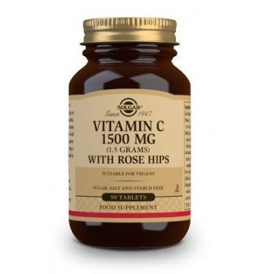 Comprar SOLGAR VITAMINA C 1500 MG CON ROSE HIPS (ESCARAMUJO) 90 COMPRIMIDOS al mejor precio en NuestraFarma, tu farmacia online