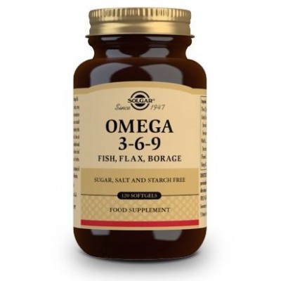 Comprar SOLGAR OMEGA 3-6-9 (PESCADO-LINO-BORRAJA) 120 CAPSULAS BLANDAS al mejor precio en NuestraFarma, tu farmacia online