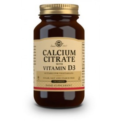 Comprar SOLGAR CALCIO CITRATO CON VITAMINA D3 240 COMPRIMIDOS al mejor precio en NuestraFarma, tu farmacia online