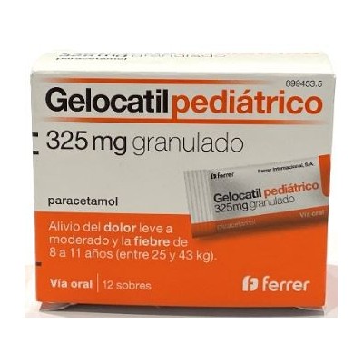 Comprar GELOCATIL 325 MG 12 SOBRES GRANULADO ORAL al mejor precio en NuestraFarma, tu farmacia online