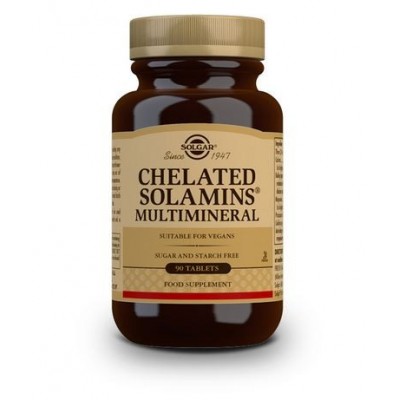 Comprar SOLGAR MULTIMINERAL SOLAMINS MINERALES QUELADOS 90 COMPRIMIDOS al mejor precio en NuestraFarma, tu farmacia online