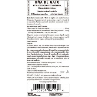 SOLGAR UÑA DE GATO EXTRACTO INTERNA (UNCARIA TOMENTOSA) 60 CAPSULAS VEGETALES
