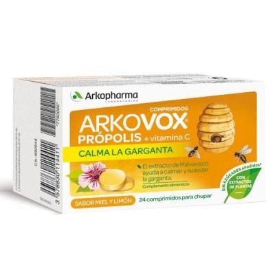 Comprar ARKOVOX PROPOLIS + VITAMINA C 24 COMPRIMIDOS MIEL Y LIMON al mejor precio en NuestraFarma, tu farmacia online