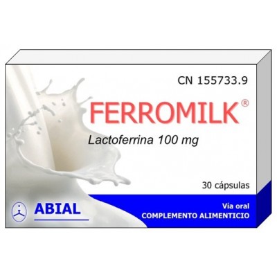 Comprar FERROMILK LACTOFERRINA 100 MG 30 CAPSULAS al mejor precio en NuestraFarma, tu farmacia online