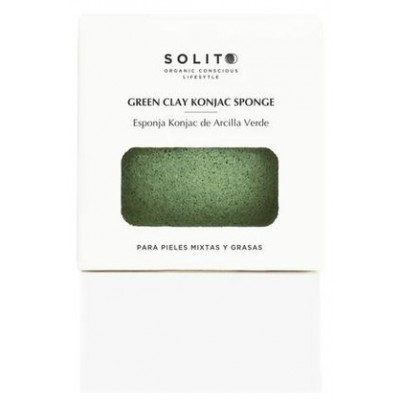 Comprar SOLITO ESPONJA FACIAL KONJAC DE ARCILLA VERDE al mejor precio en NuestraFarma, tu farmacia online