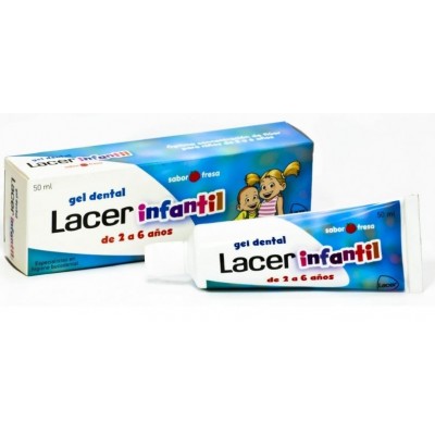 Comprar LACER INFANTIL GEL DENTAL FRESA 50 ML al mejor precio en NuestraFarma, tu farmacia online
