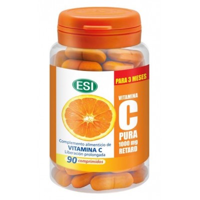 Comprar VITAMINA C PURA RETARD 1000 MG 90 COMPRIMIDOS al mejor precio en NuestraFarma, tu farmacia online