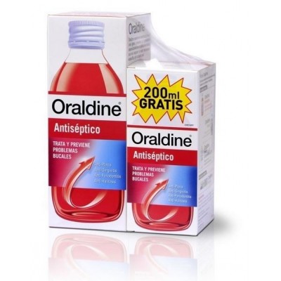 Comprar ORALDINE ANTISEPTICO PACK 400 ML+200 ML GRATIS al mejor precio en NuestraFarma, tu farmacia online
