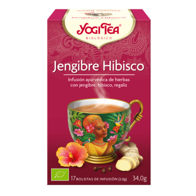 Comprar YOGI TEA BIOLOGICO JENGIBRE HIBISCO 17 BOLSITAS al mejor precio en NuestraFarma, tu farmacia online