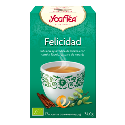 Comprar YOGI TEA BIOLOGICO FELICIDAD 17 BOLSITAS al mejor precio en NuestraFarma, tu farmacia online