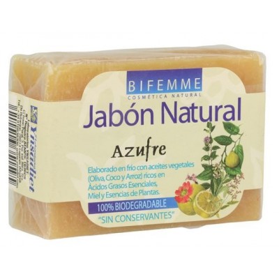 Comprar JABON DE AZUFRE BIFEMME 100 G al mejor precio en NuestraFarma, tu farmacia online