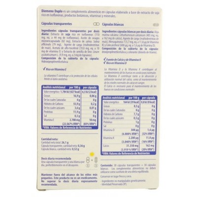 Comprar DIEMENO DUPLO 2 X 30 CAPSULAS al mejor precio en NuestraFarma, tu farmacia online