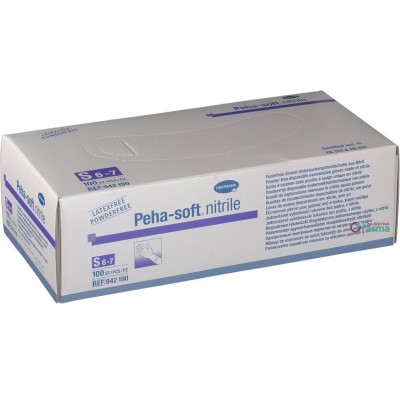 Comprar PEHA SOFT GUANTES NITRILO FINO AZULES TALLA S 100 U al mejor precio en NuestraFarma, tu farmacia online