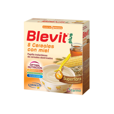Comprar BLEVIT PLUS SUPERFIBRA 8 CEREALES CON MIEL 600 G al mejor precio en NuestraFarma, tu farmacia online