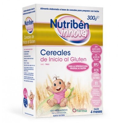 Comprar NUTRIBEN INNOVA CEREALES DE INICIO AL GLUTEN 300 G al mejor precio en NuestraFarma, tu farmacia online