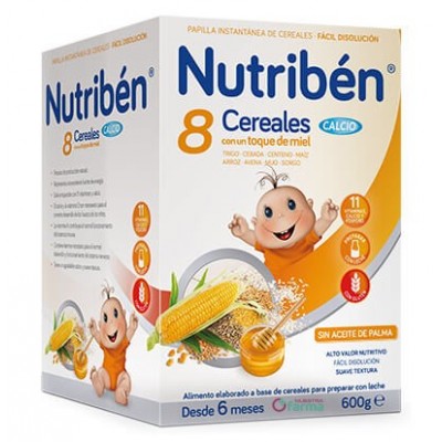 Comprar NUTRIBEN 8 CEREALES CON UN TOQUE DE MIEL CALCIO 600 G al mejor precio en NuestraFarma, tu farmacia online
