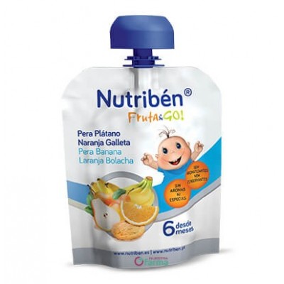 Comprar NUTRIBEN FRUTA & GO PERA,PLATANO, NARANJA Y GALLETA 90 G al mejor precio en NuestraFarma, tu farmacia online