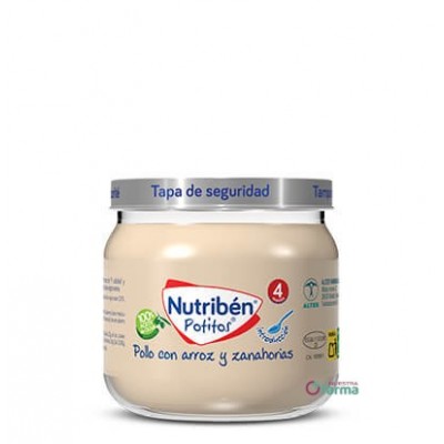 Comprar NUTRIBEN POTITO INICIO A LA CARNE POLLO CON ARROZ Y ZANAHORIAS 120 G al mejor precio en NuestraFarma, tu farmacia online