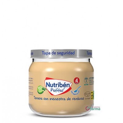 Comprar NUTRIBEN POTITO INICIO A LA CARNE TERNERA CON MENESTRA DE VERDURAS 120 G al mejor precio en NuestraFarma, tu farmacia online