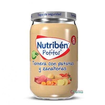 Comprar NUTRIBEN POTITO TERNERA CON PATATAS Y ZANAHORIAS 235 G al mejor precio en NuestraFarma, tu farmacia online