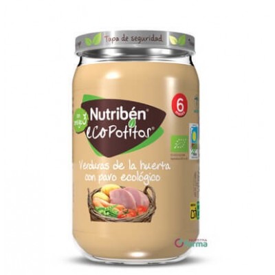 Comprar NUTRIBEN ECOPOTITO VERDURAS DE LA HUERTA CON PAVO ECOLOGICO 235 G al mejor precio en NuestraFarma, tu farmacia online
