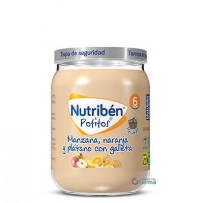 Comprar NUTRIBEN POTITO MERIENDA MANZANA NARANJA Y PLATANO CON GALLETA 190 G al mejor precio en NuestraFarma, tu farmacia online