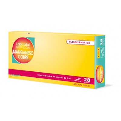 Comprar LABCATAL 12 MANGANESO-COBRE 28 AMPOLLAS al mejor precio en NuestraFarma, tu farmacia online