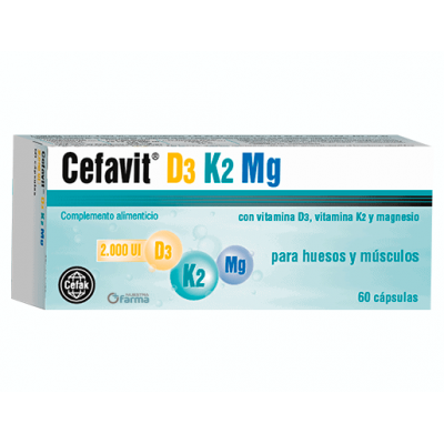 Comprar CEFAVIT D3 K2 MG 60 CAPSULAS al mejor precio en NuestraFarma, tu farmacia online