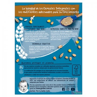 Comprar GERBER PAPILLA 8 CEREALES 250 G al mejor precio en NuestraFarma, tu farmacia online