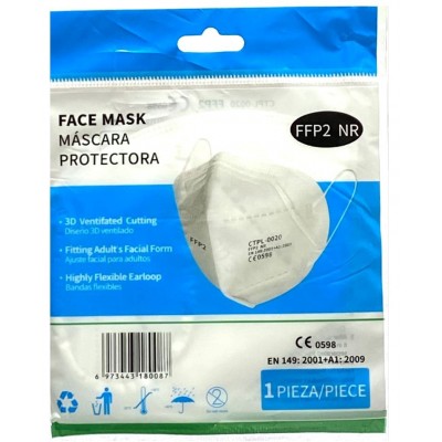 Comprar MASCARILLA FFP2 NR BLANCA 1 UNIDAD al mejor precio en NuestraFarma, tu farmacia online