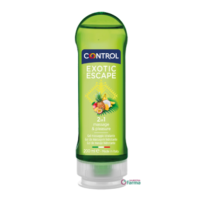 Comprar CONTROL EXOTIC ESCAPE 2 IN 1 MASSAJE & PLEASURE GEL 200 ML al mejor precio en NuestraFarma, tu farmacia online