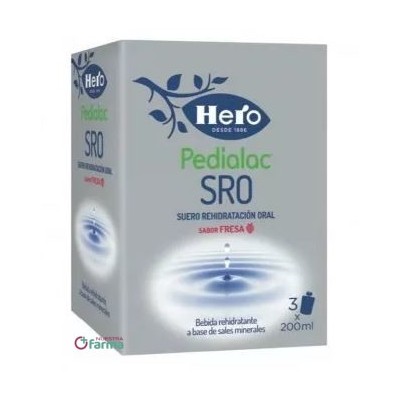 Comprar HERO PEDIALAC SRO SUERO REHIDRATACION ORAL 3 X 200 ML SABOR FRESA al mejor precio en NuestraFarma, tu farmacia online