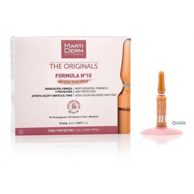 Comprar MARTIDERM FORMULA Nº 10 HD COLOR TOUCH SPF 30 10 AMPOLLAS 2 ML al mejor precio en NuestraFarma, tu farmacia online