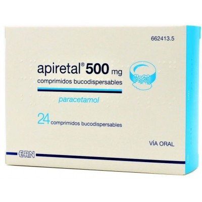 Comprar APIRETAL 500 MG 24 COMPRIMIDOS BUCODISPERSABLES al mejor precio en NuestraFarma, tu farmacia online