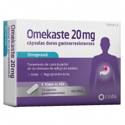 Comprar OMEKASTE 20 mg 14 CAPSULAS GASTRORRESISTENTES (BLISTER PVC-PVDC/Al) al mejor precio en NuestraFarma, tu farmacia online