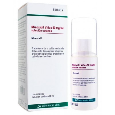 Comprar MINOXIDIL VIÑAS 50 MG/ML SOLUCION CUTANEA 1 FRASCO 60 ML al mejor precio en NuestraFarma, tu farmacia online