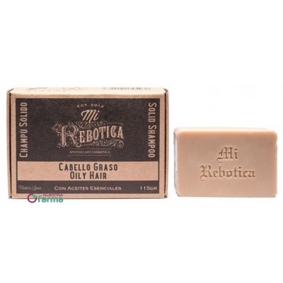 Comprar MI REBOTICA CHAMPU SOLIDO CABELLO GRASO 100 G al mejor precio en NuestraFarma, tu farmacia online
