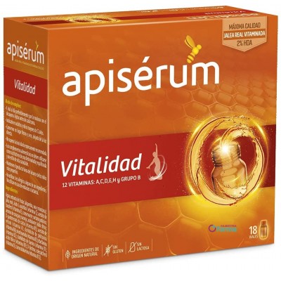 Comprar APISERUM VITALIDAD 18 VIALES al mejor precio en NuestraFarma, tu farmacia online