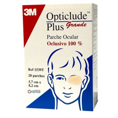 Comprar OPTICLUDE PLUS PARCHES OCULARES GRANDE REF 1539T 5,7 X 8,2 CM 20 UNIDADES al mejor precio en NuestraFarma, tu farmacia online