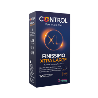 CONTROL FINISSIMO XL XTRA LARGE PRESERVATIVOS 12 UNIDADES