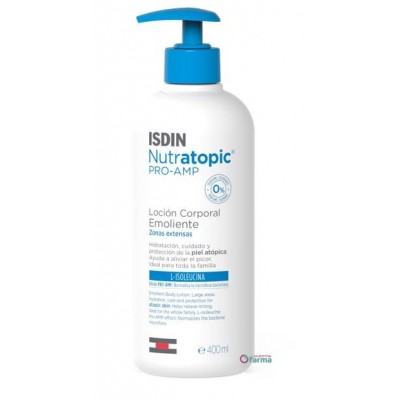 Comprar ISDIN NUTRATOPIC PRO-AMP LOCION EMOLIENTE PIEL ATOPICA 400 ML al mejor precio en NuestraFarma, tu farmacia online
