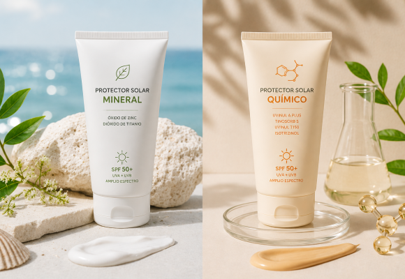 Protector solar mineral o químico: diferencias y cuál elegir según tu tipo de piel